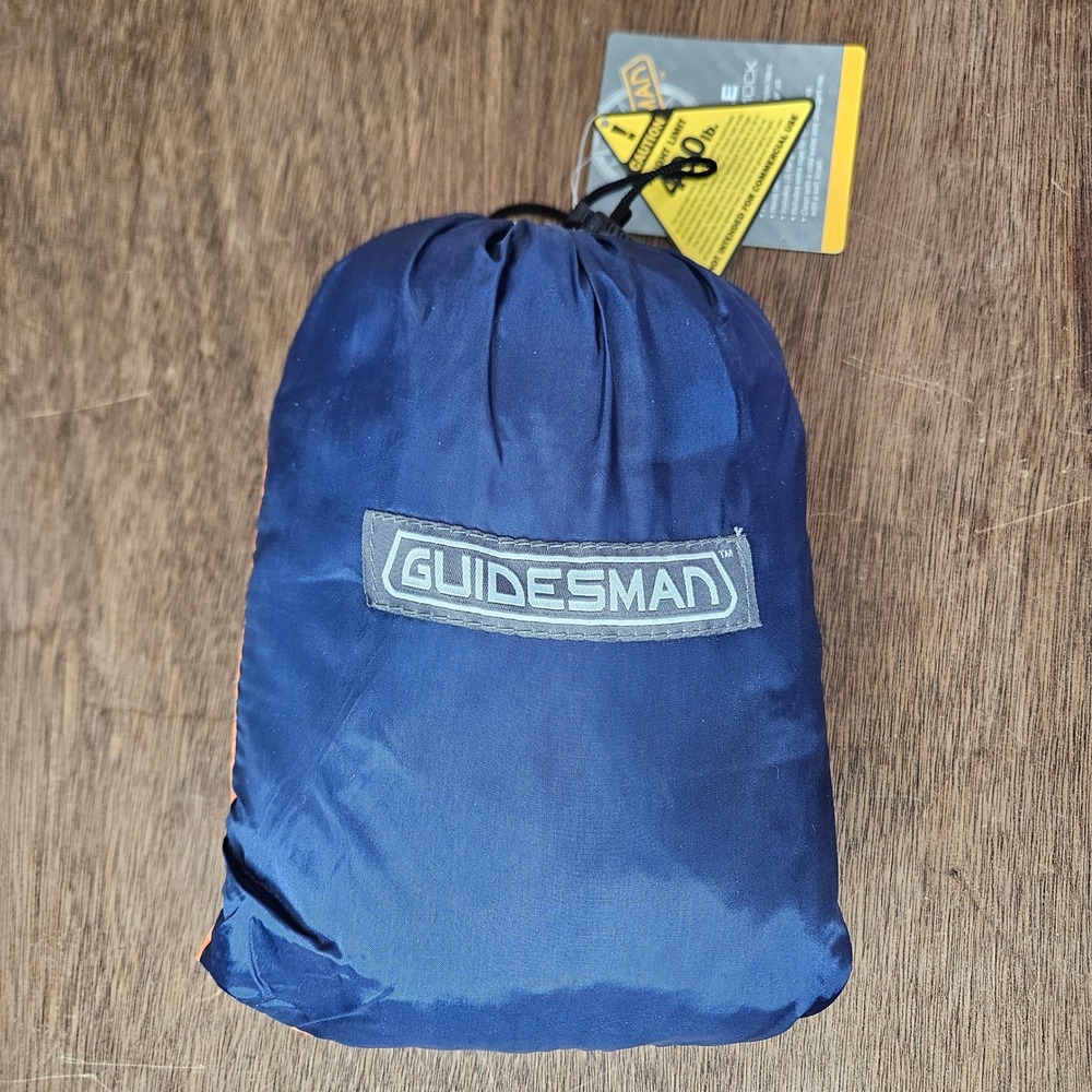 Guidesman Double Nylon Hammock & Carry Bag‎ Blue Orange 400lb Limit 276-7202 NWT
